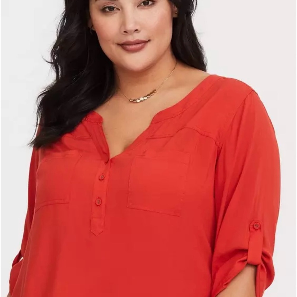 Torrid Vibrant Red Blouse